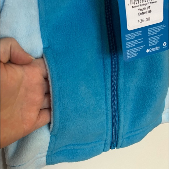 Columbia Youth Benton Springs Blue Fleece Jacket NWT - Picture 8 of 9